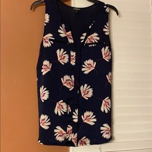 Express tank top with pink and white flowers